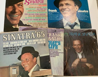 Sinatra 5 dischi LP Ottime condizioni Dischi in vinile lp 12” Lotto di 5 dischi Frank Sinatra Rat Pack Icon That's Life My Way 65