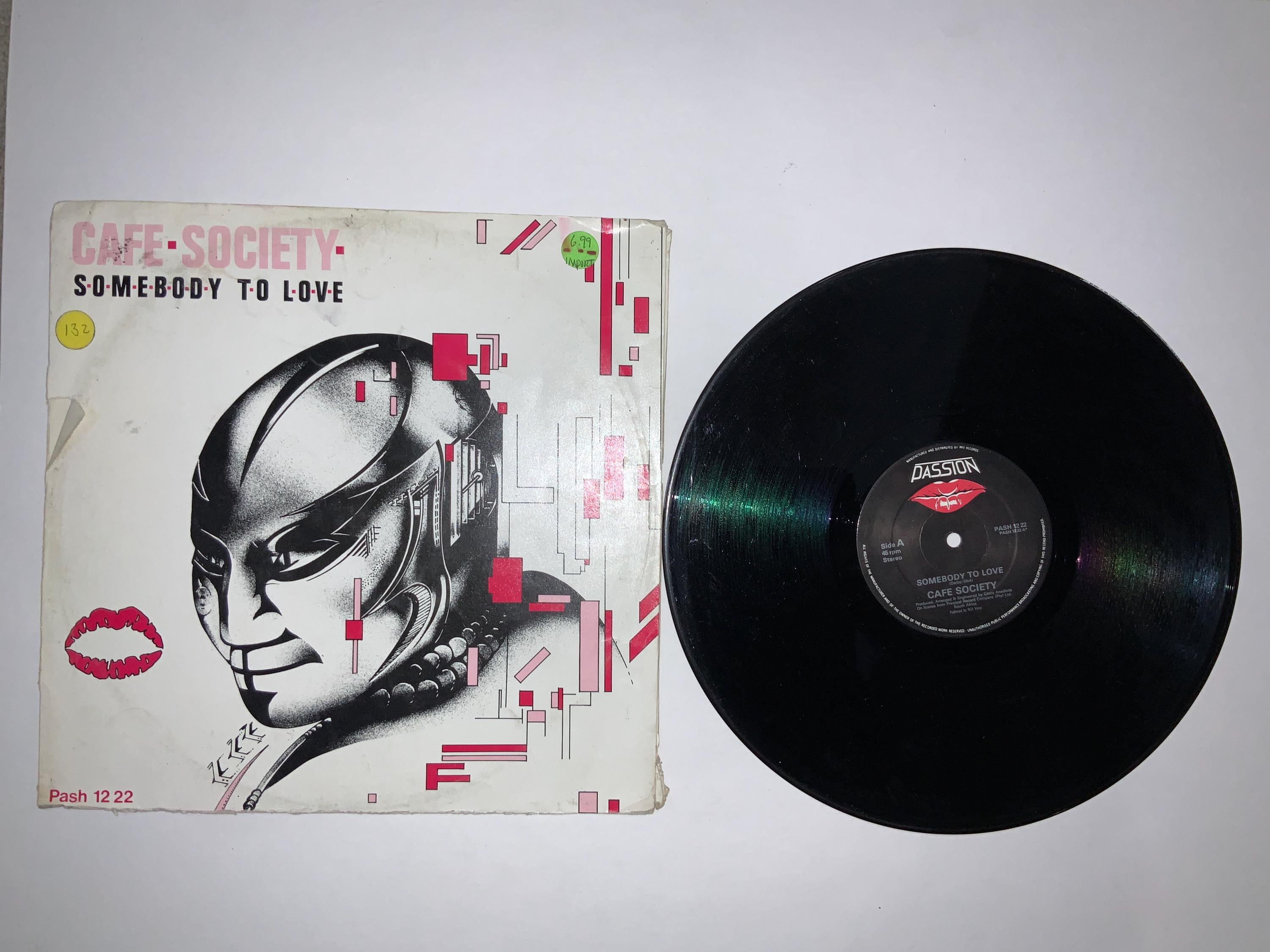 Cafe Society Somebody to Love Vinyl Record Album 12”rare Vinyl
