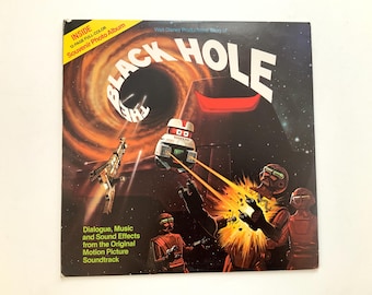 Disneyland Disney lp vinyl Movie Soundtrack with large photo book THE BLACK HOLE great condition space sci fi record