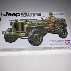 Kit de maqueta Tamiya Jeep Willeys MB nuevo y sellado, camión militar, vehículo, juguetes vintage, maquetas de 10&quot; x 6&quot;