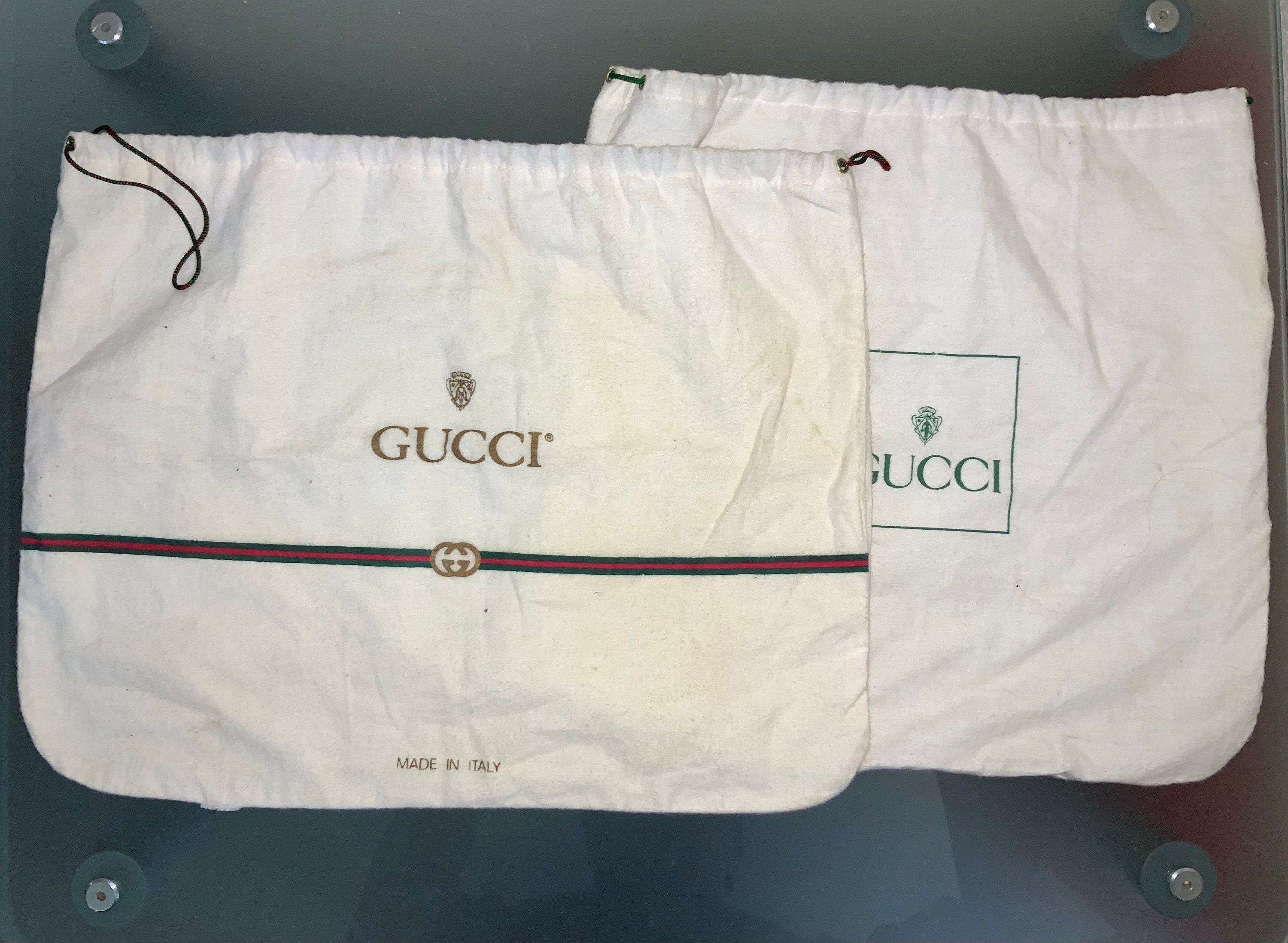 forståelse Svin til Vintage Gucci Draw String Bag Dust Cover Lot Made in Italy - Etsy