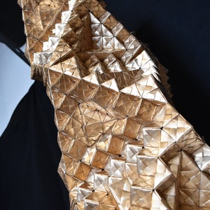 1ofakind ORIGAMI STAIRWAY TOWER 35,000 Folds Step Pyramid Illuminated Pyramid Aztec Egyptian Free Masons Octahedral Architecture math