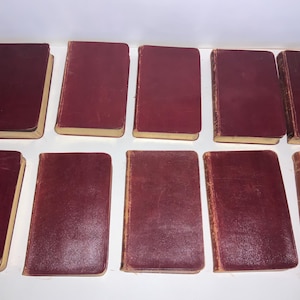 Shakespeare 1870s 1880s Estudiantes Shakespeare práctico libros antiguos cuero dorado completo cuero rojo Romeo Julieta de Venecia Hamlet
