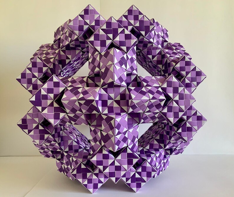 Repeatable Modudles Origami Folded Paper 1 of a Kind Art - Etsy