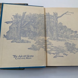 Kleine Frauen, kleine Männer Erstausgabe Louisa May Alcott Vintage Hardcover Bücher Buch Set Art Cover hervorragender Zustand illustrierter klassischer Roman Bild 7