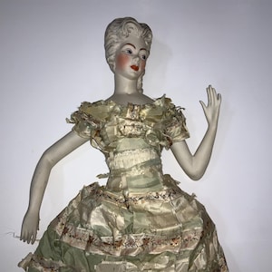 27.5”  Antique Elegant Pose Porcelain Doll Hand Painted Face High Quality XL Large doll display dolls