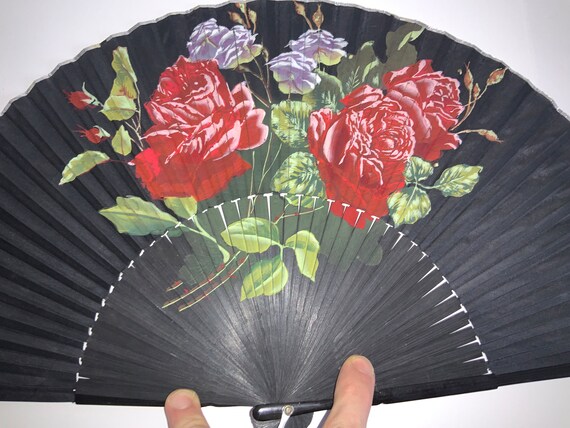 x5 Set of Flamenco decorative fans hand painted a… - image 7