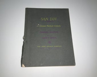 San Toy A Chinese Musical Comedy Antique Sheet Music book softcover original