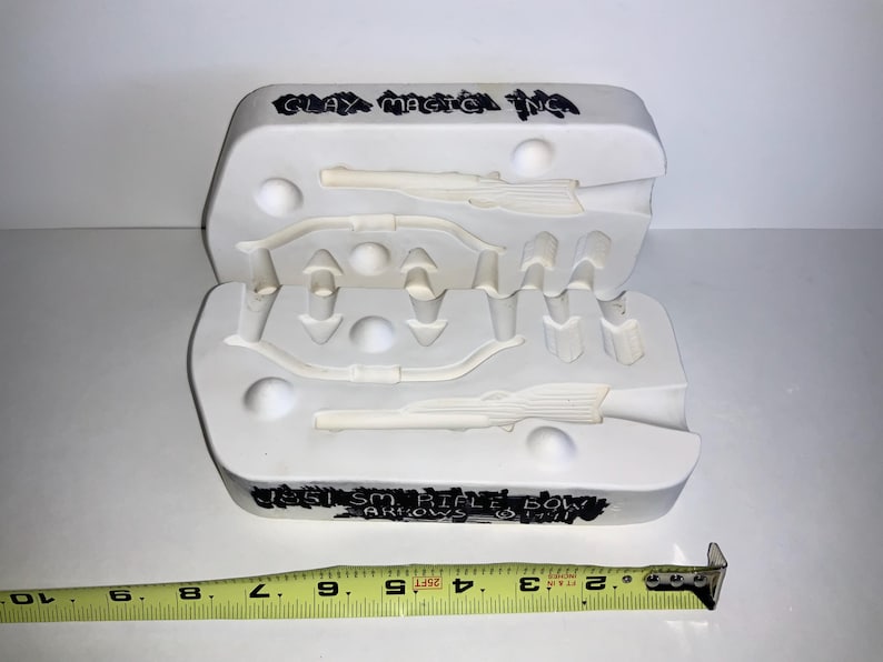 Slip Mold Ceramic Molds Halloween Pumpkin Ghost Santa Skier Shelf Sitter Bust Atlantic Doc Holliday Byron Mold 1960s+ XL Quality Rare Pieces Bow and Arrow Rifle