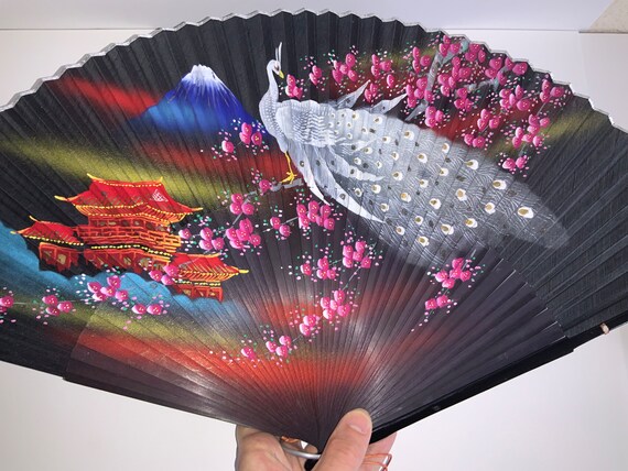 x5 Set of Flamenco decorative fans hand painted a… - image 1