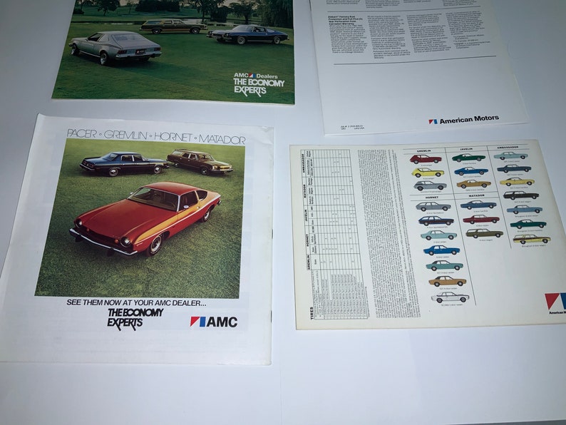 AMC Gremlin Hornet Matador 1970er 1980er Jahre Autokatalog Automobilbroschüren American Motor Company American Cars Werbedrucke illustriert Bild 4