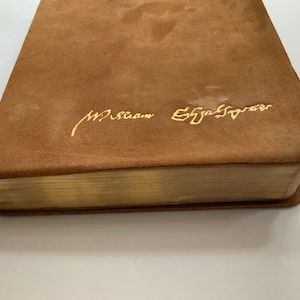 Antique Gilded Leather William Shakespeare Complete Encyclopedia Collier 1925 Marbled Pages Antiquarian Book w/ Biography Poems Love Stories
