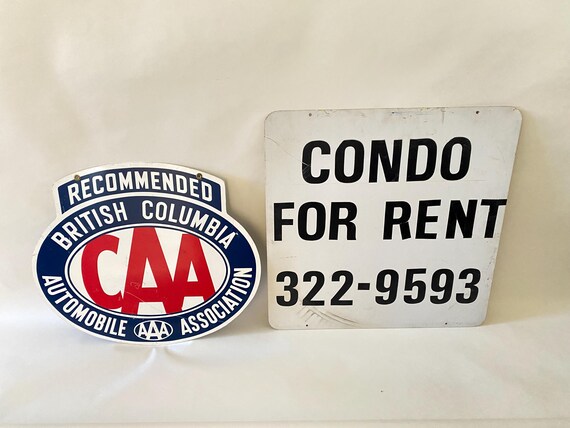Original AAA Metal Signs American Automobile Association BCAA