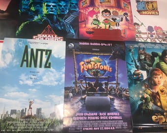 FLINTSTONES SpongeBob  Antz real movie theater posters double sided selection lot of 600+