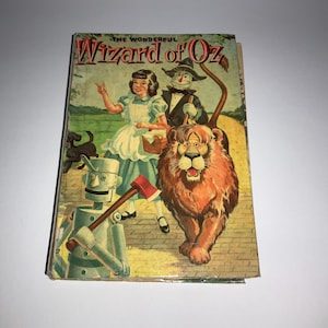 The Wonderful Wizard of Oz Vintage Hardcover Illustrated Children&#39;s Book Published by Whitman 1950 Books Fantasy Frank L Baum Land of Oz
