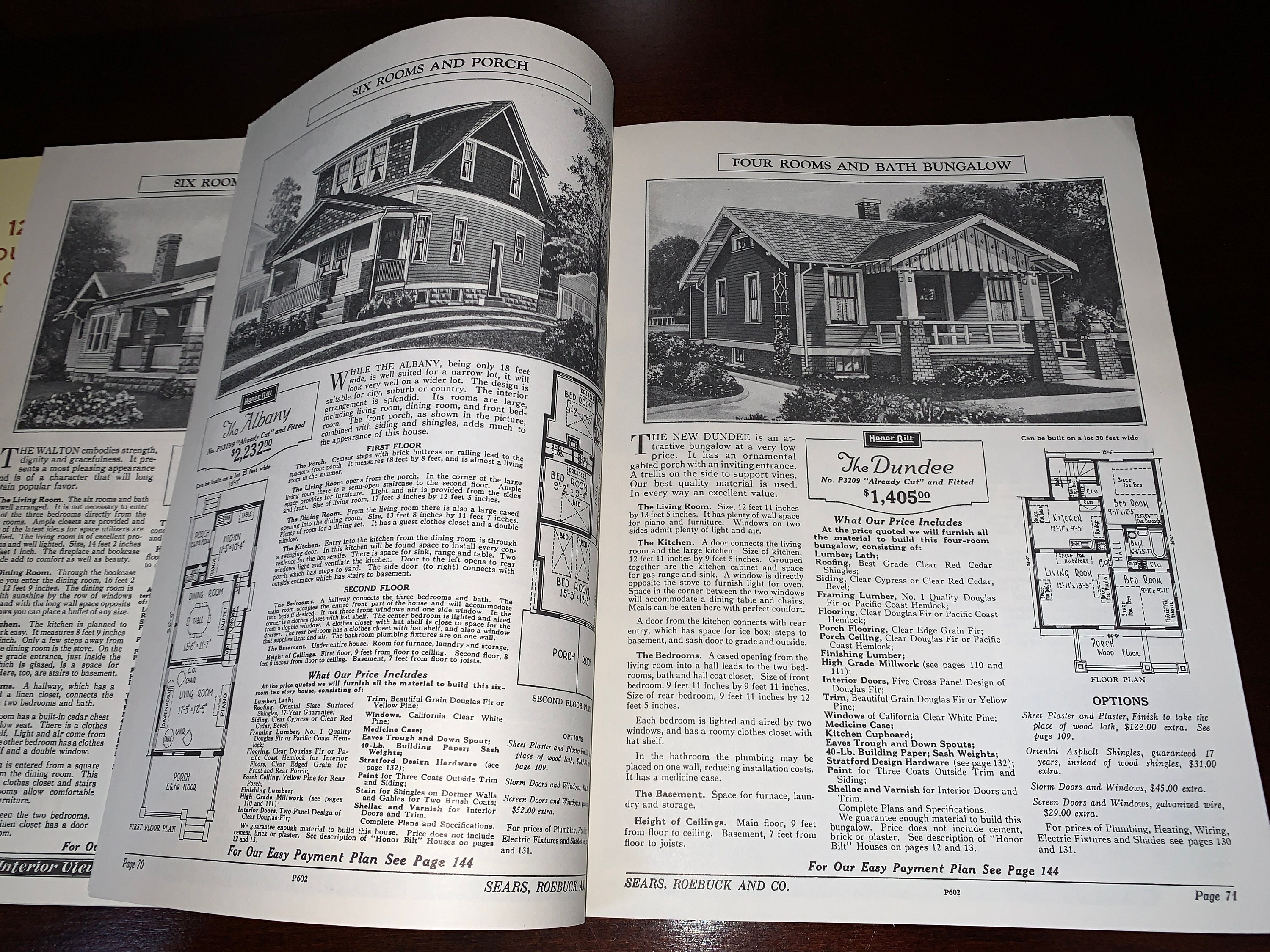 1926 Sears Roebuck Catalog of Houses and 1929 House Design and Floor
