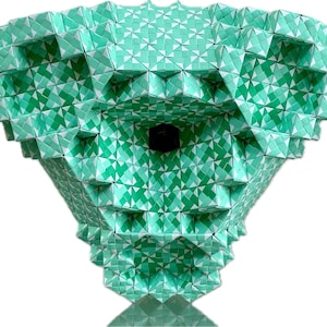 ORIGAMI 1 di un tipo 23.000 carta piegata scultura d'arte originale arredamento per la casa arte moderna metà secolo era spaziale forme futuristiche disegni statua