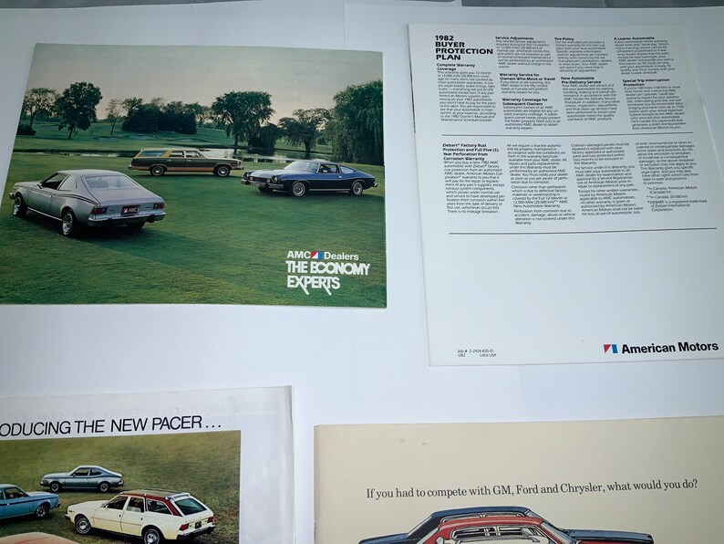 AMC Gremlin Hornet Matador 1970er 1980er Jahre Autokatalog Automobilbroschüren American Motor Company American Cars Werbedrucke illustriert Bild 3