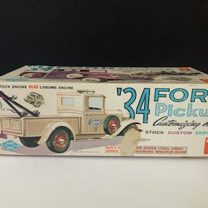 34 Ford 3 in 1 Customizing Model Kit AMT Trophy Series Unmade Complete in Box  Vintage Model Car Cars 1936 Ford Pickup 1/28 Scale Best Line