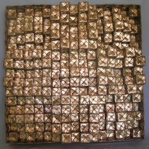 Origami wall art 30,000 Wall Hanging Sculpture Complex Handmade Innovative Gold Architectural Geometric Patterns Design 24”x24”