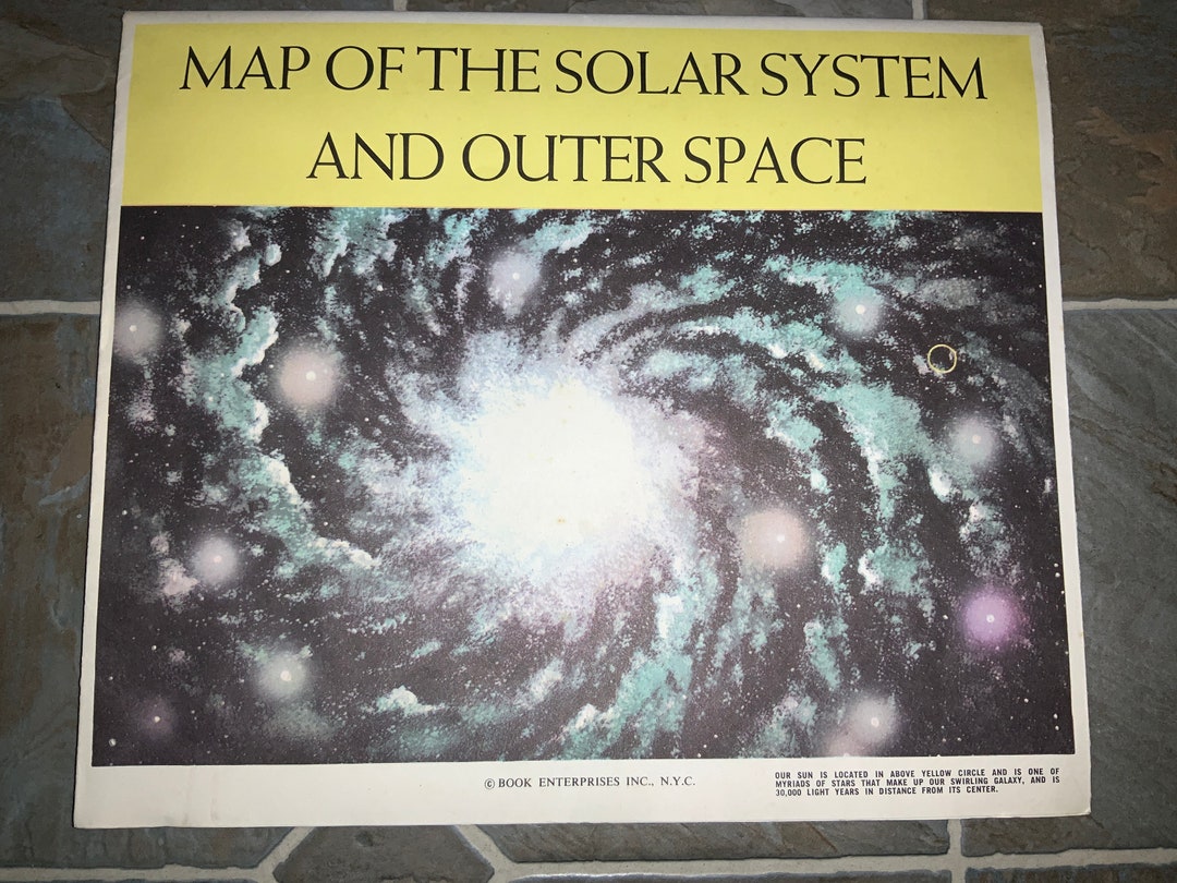 Giant Map of the Solar System Vintage Large Wall Art Poster Print Large ...
