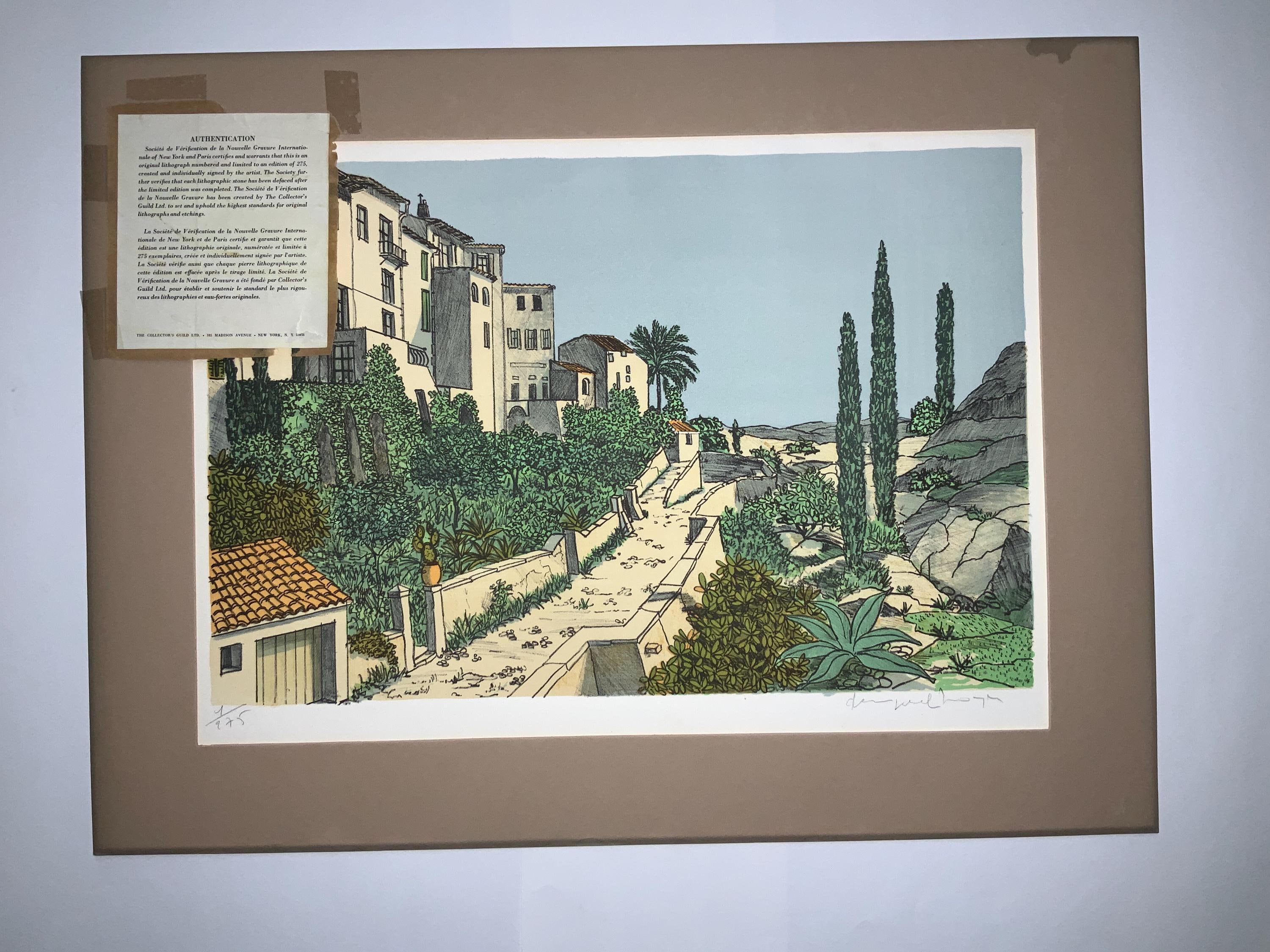 Denis Paul Noyer Lithograph: Signed Southern France Art Print (24