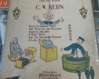 Lotto di 35 spartiti antichi per pianoforte, composizioni musicali della fine del 1800 e successive, ampia selezione.