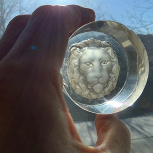 LALIQUE Lion Frosted Crystal Figurine | eBay