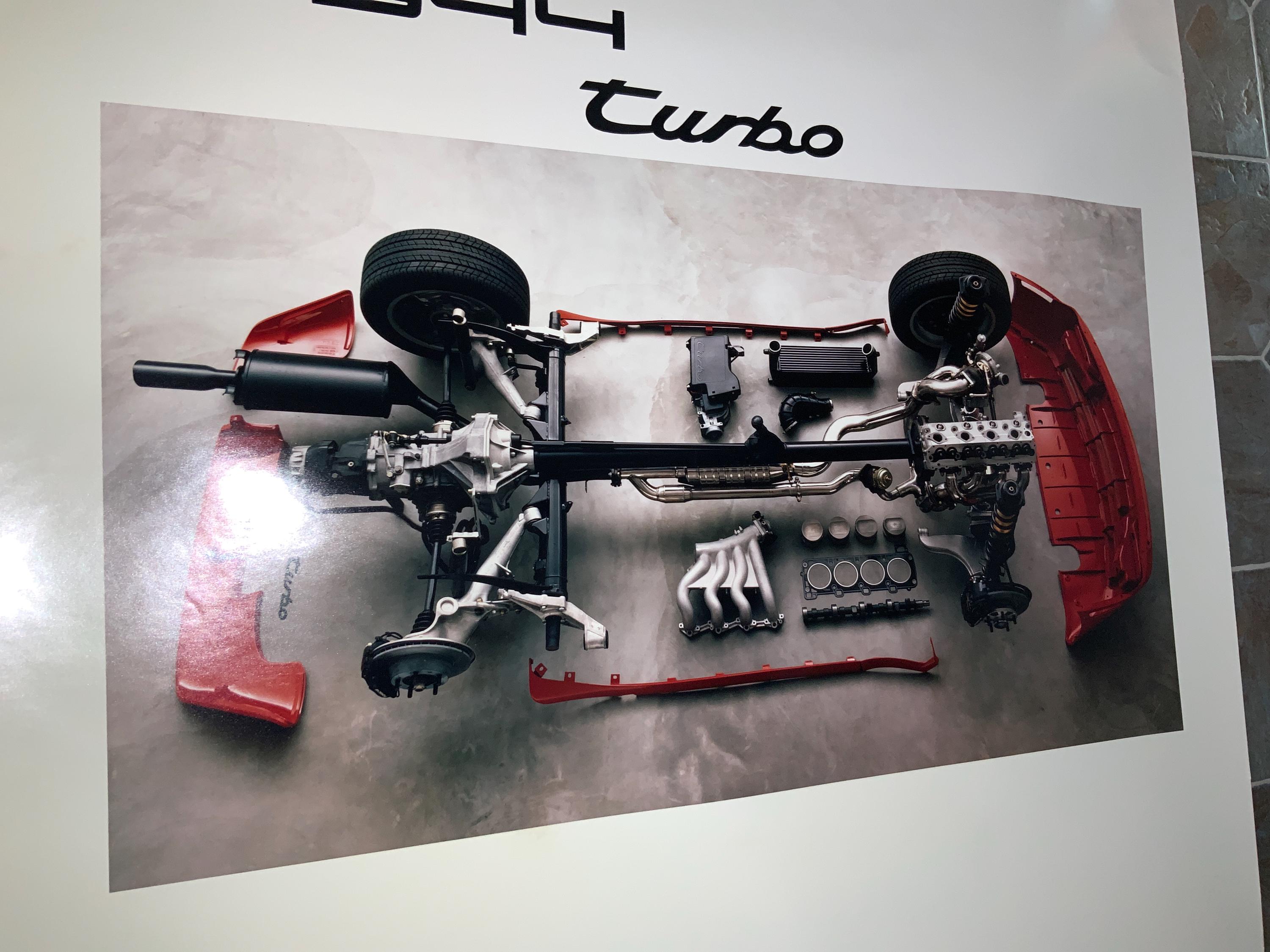 ポルシェ944ターボポスター：希少スポーツカーエンジンパーツ