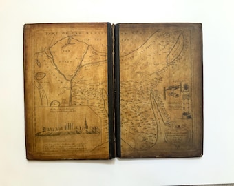 1700s Map of Egypt for Oxford Church England Wood Portfolio - Moses Holy Land Great Pyramid Maps Richard Trevor Christ Church Oxford England