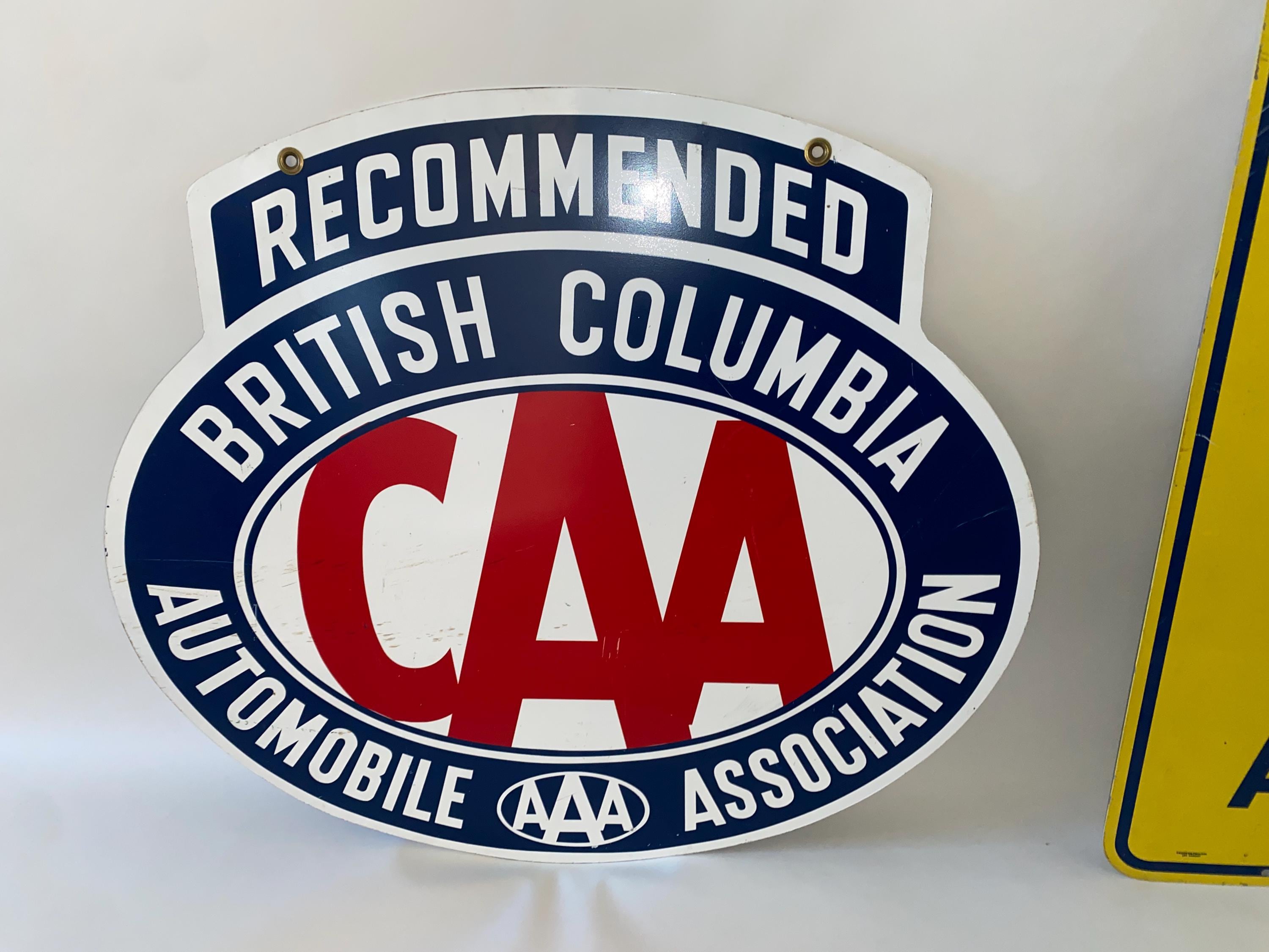 Original AAA Metal Signs American Automobile Association BCAA