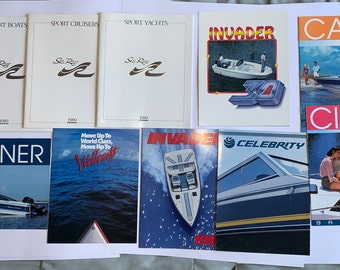 Bayliner Sea Ray Celebrity Wellcraft Boating Broschüre Kataloge Broschüren Boote Sportyachten Wasser Ozean Erholung Ephemera Vintage-Bücher
