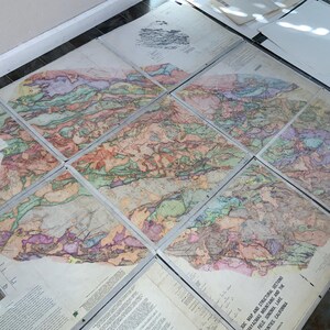 1978 Étude préliminaire Carte colorée à la main Commission géologique du lac Sonoma, comté de Mendocino, Californie, CA USGS, collection de roches géologie nature
