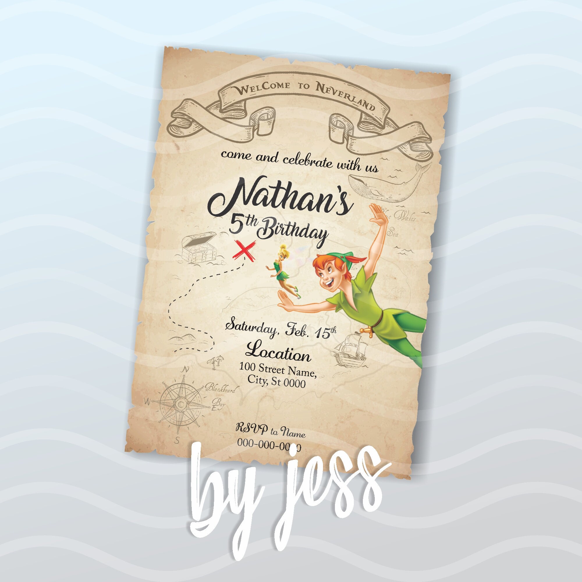Peter pan Birthday Party DIGITAL Invitation I edit it for | Etsy