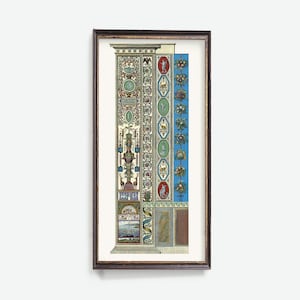 Raphael Loggia Drucke - Neoklassizistische Wandkunst - Klassischer Kunstdruck - Zierleisten Raffaello Sanzio - Fresko in Rom