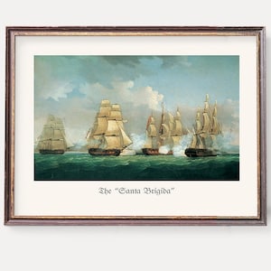 Sea Battle Print | Battleship Wall Art | Fine Nautical Art | Marine Decoration | Naval Design