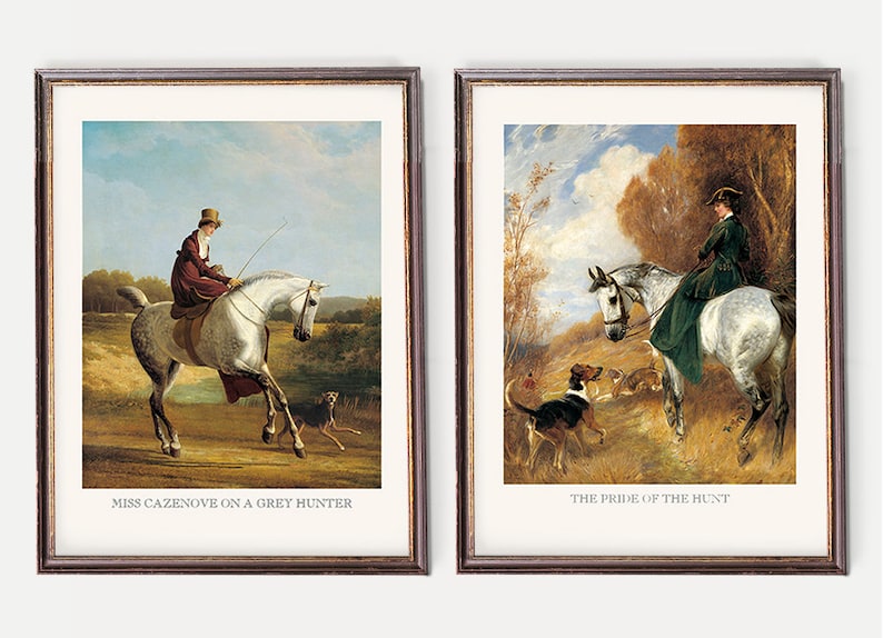 Vintage Horse Riding Prints | Old Equestrian Wall Art | Antique English ...