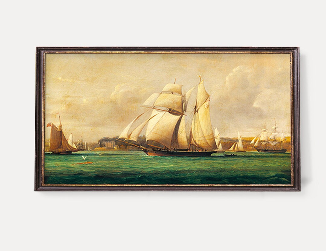 Vintage Sailing Ship Prints | Schooner Wall Art | Fine Nautical Art ...