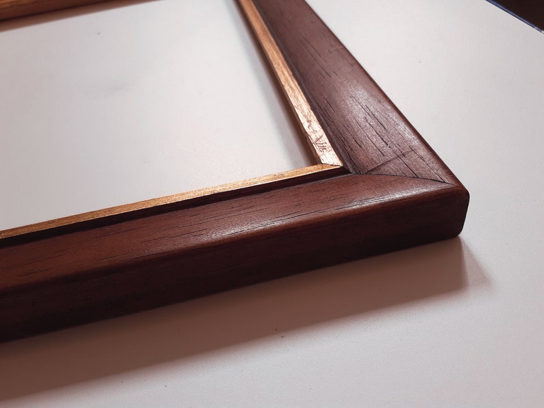 Italian handcrafted wooden frames Black, Walnut, Gold or Ivory colored Set of 1, 2, 4, 6 or 8 frames without prints image 2