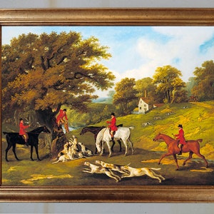 Impressions d'art de chasse au renard Chasseurs et chiens courants Décoration murale anglaise vintage Hunt Lot de deux image 8