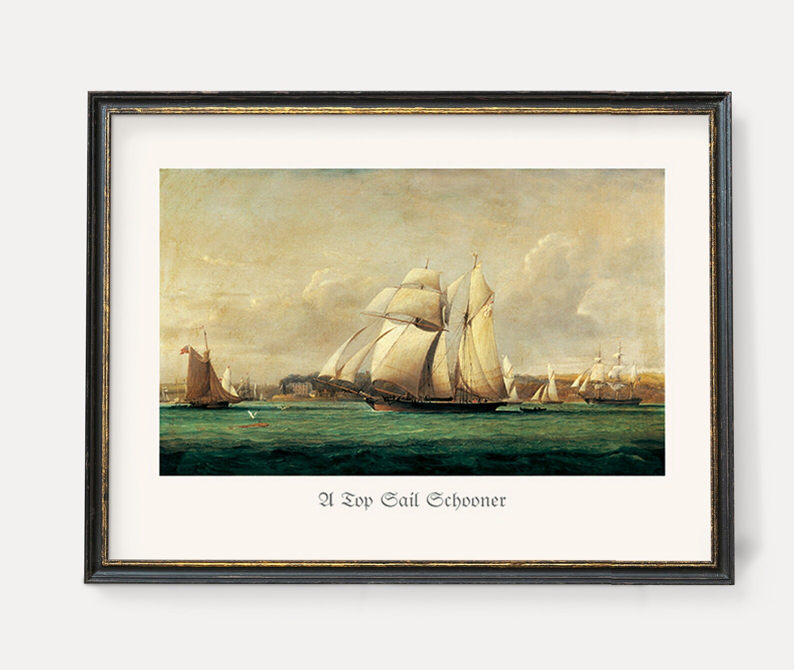 Vintage Sailing Ship Prints Schooner Wall Art Fine Etsy