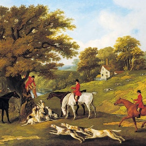 Impressions d'art de chasse au renard Chasseurs et chiens courants Décoration murale anglaise vintage Hunt Lot de deux image 5