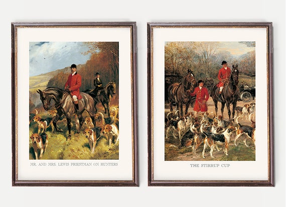 Fox Hunting Art Prints | Antique English Hunters, Dogs and Horses