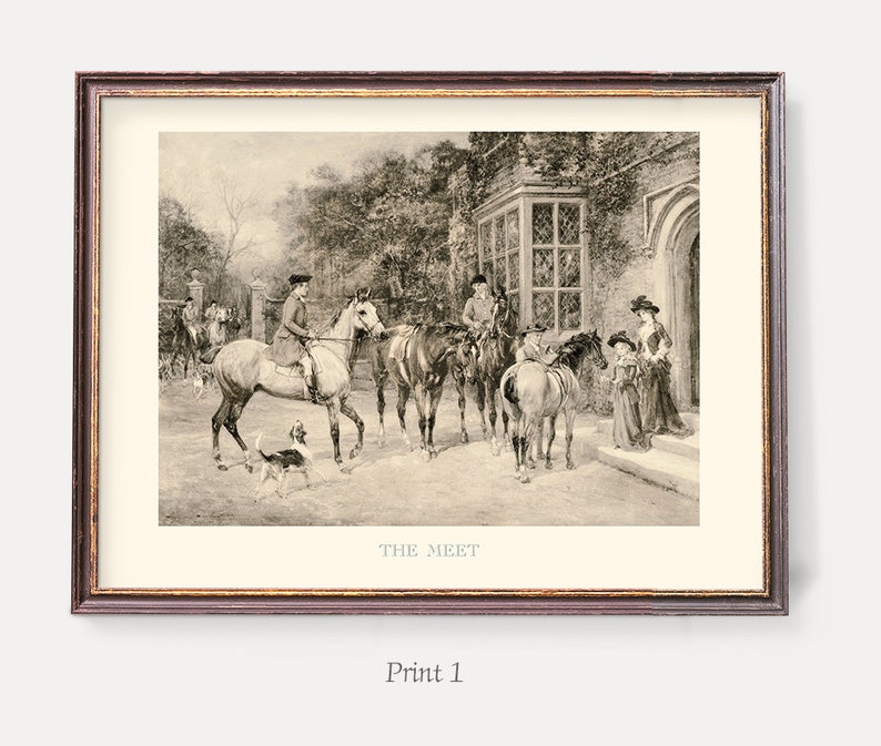 Vintage Horse Art Antique English Wall Art British Art Etsy