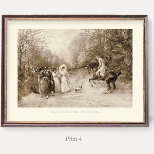 Vintage Horse Art / Antique English Wall Art / Stampe d'arte britanniche / Set di quattro stampe color seppia / Old Country Life Style image 5