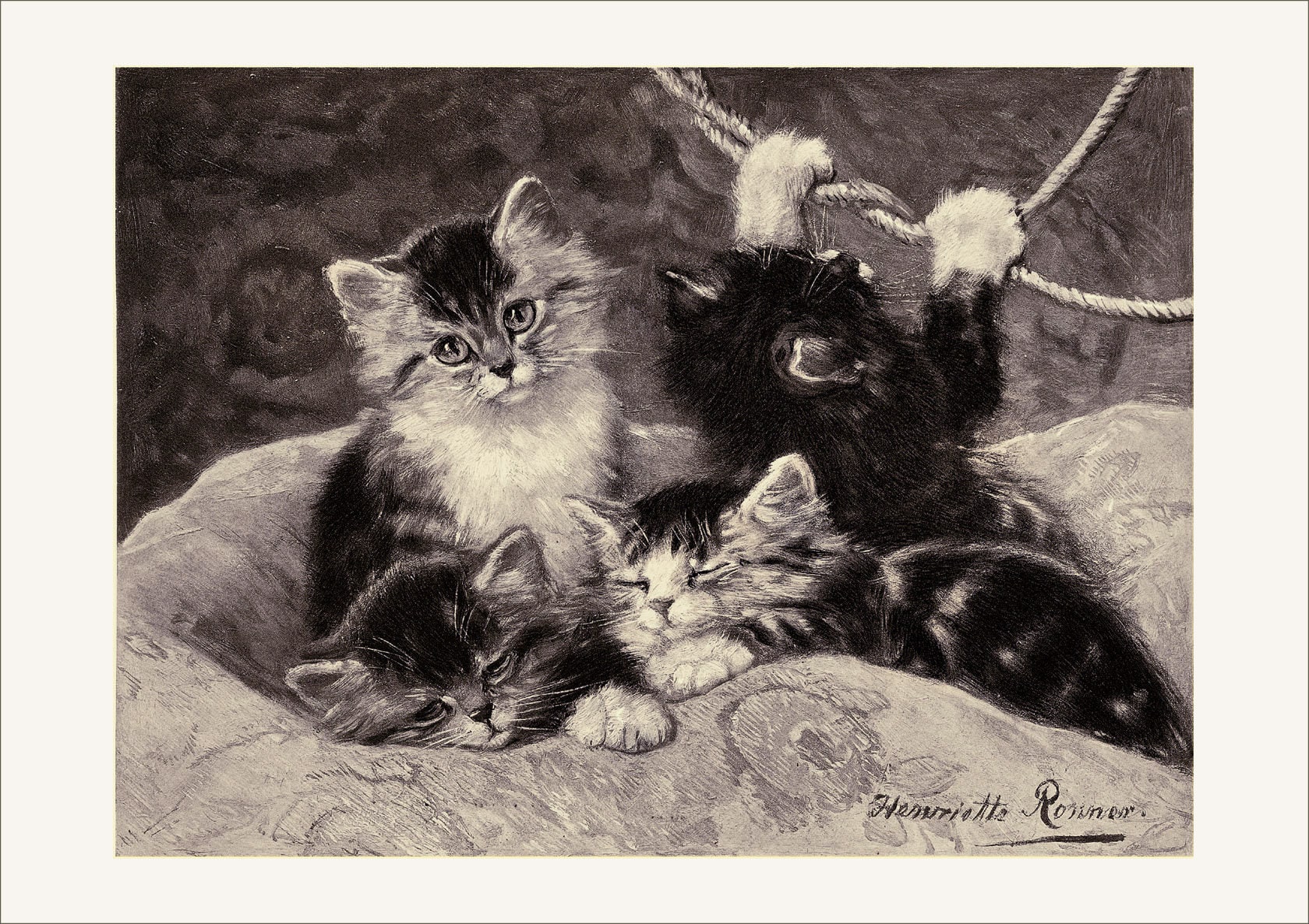 Vintage Cats Wall Art Little Kittens Art Prints Antique - Etsy