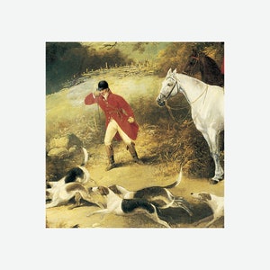 Impressions d'art de chasse au renard Chasseurs et chiens courants Décoration murale anglaise vintage Hunt Lot de deux image 7