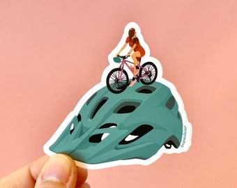 Fahrrad Sticker | Haltbares, wetterfestes, wasserfestes Vinyl-Aufkleber | Die Cut Stickermule Handgezeichnete Laptop Wasserflasche Hydroflask