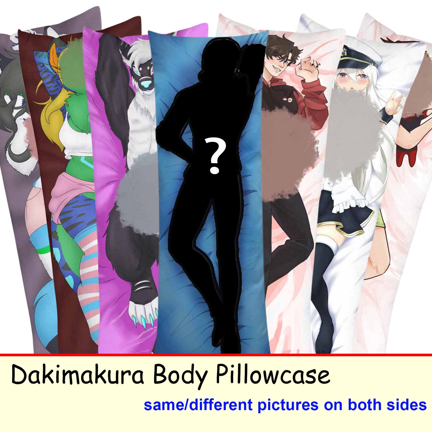 Saiko Yonashi Tokyo Ghoul Dakimakura Anime Body Pillow Case 18039-1  Female Animal ears –