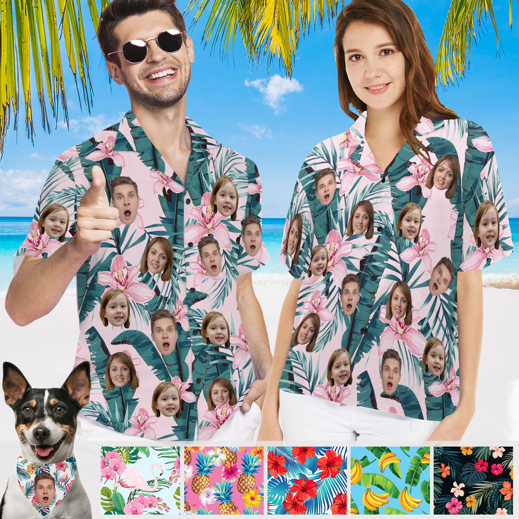 Custom Face Hawaiian Shirt: Personalized Photo Button-down - Etsy